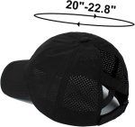Womens Criss Cross Ponytail Baseball Cap Adjustable High Messy Bun Ponycap Quick Drying Hat - Image 2