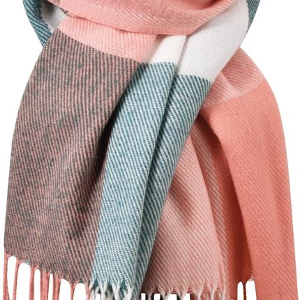 Womens Winter Scarf, Fashion Cashmere Feel Plaid Scarfs for Women,  Shawls and Wraps, Long Blanket Scarf